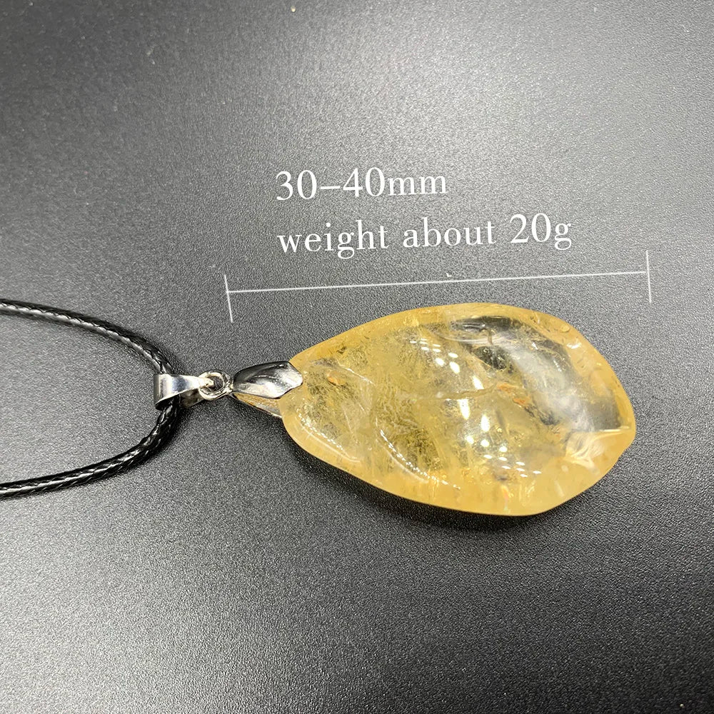 Citrine crystal pendant