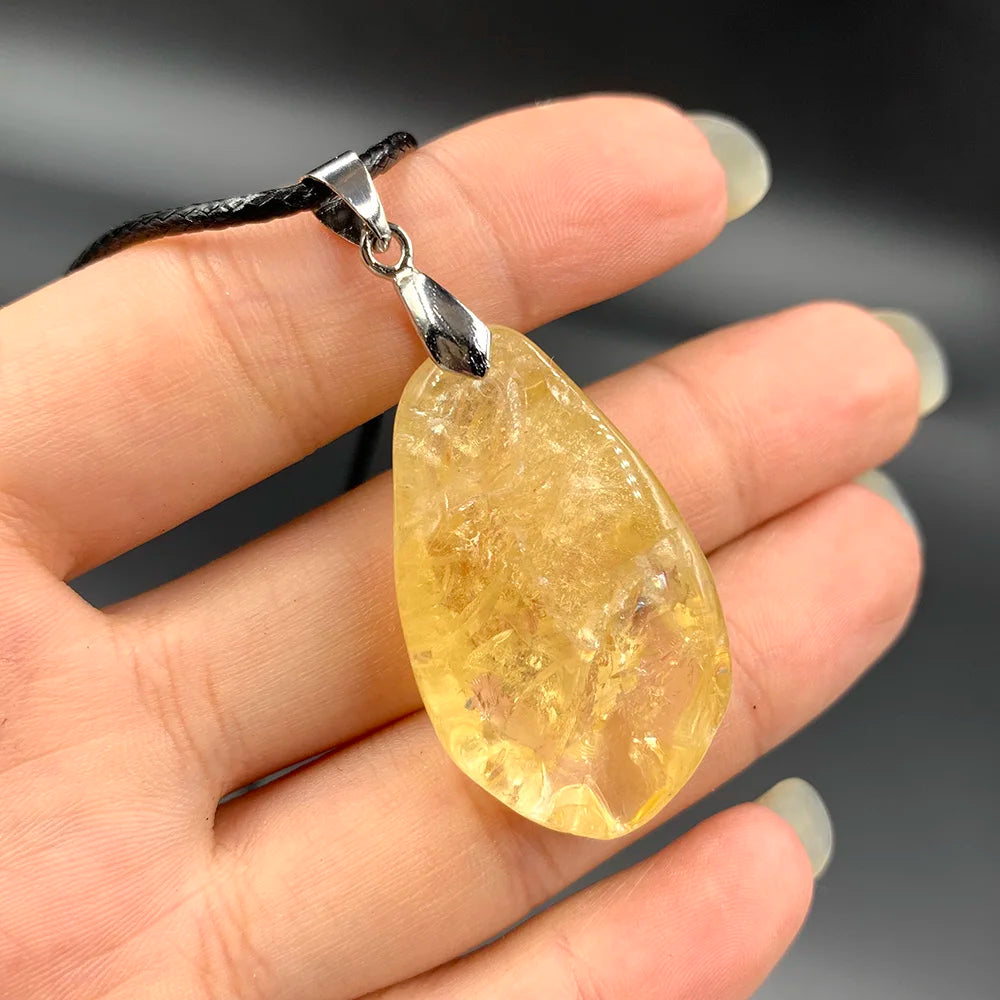 Citrine crystal pendant