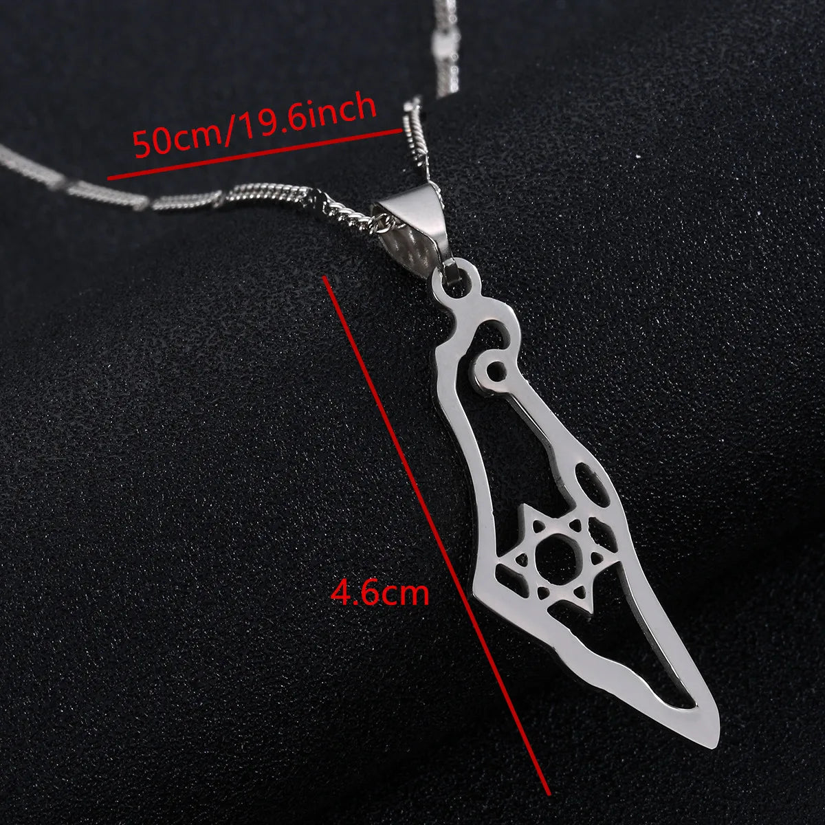 A pendant in the shape of Israel