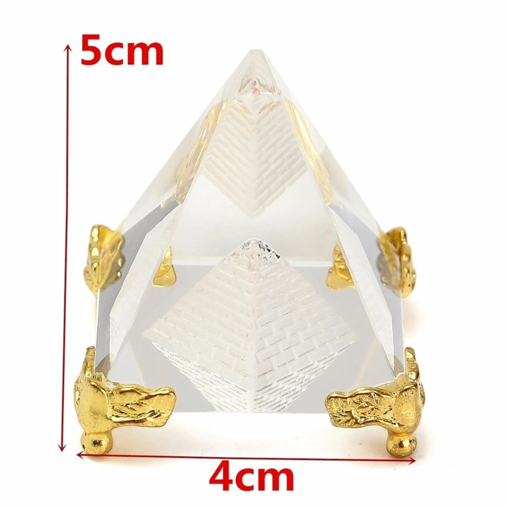 Crystal transparent pyramid