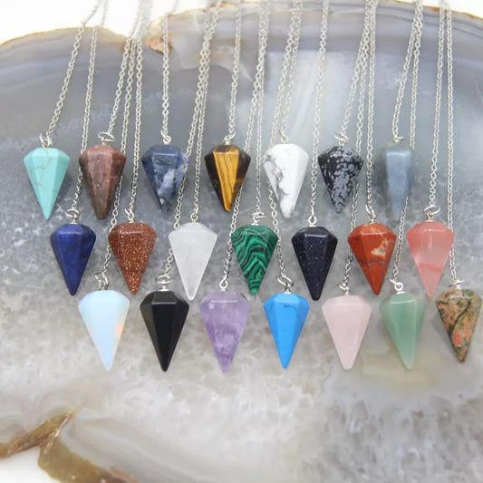 Natural quartz healing pendulum