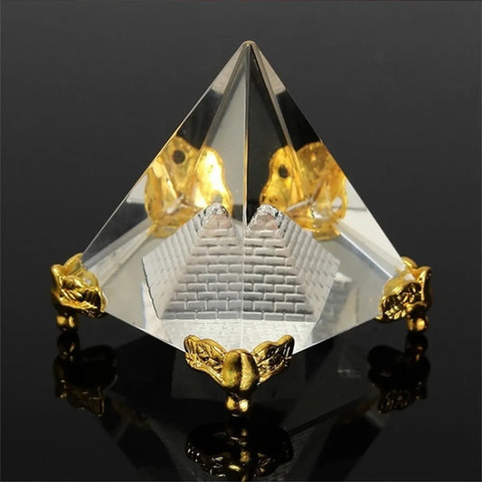 Crystal transparent pyramid