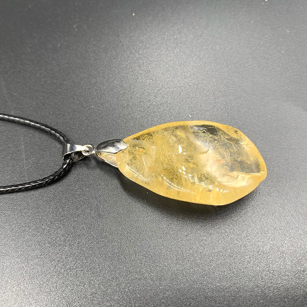 Citrine crystal pendant