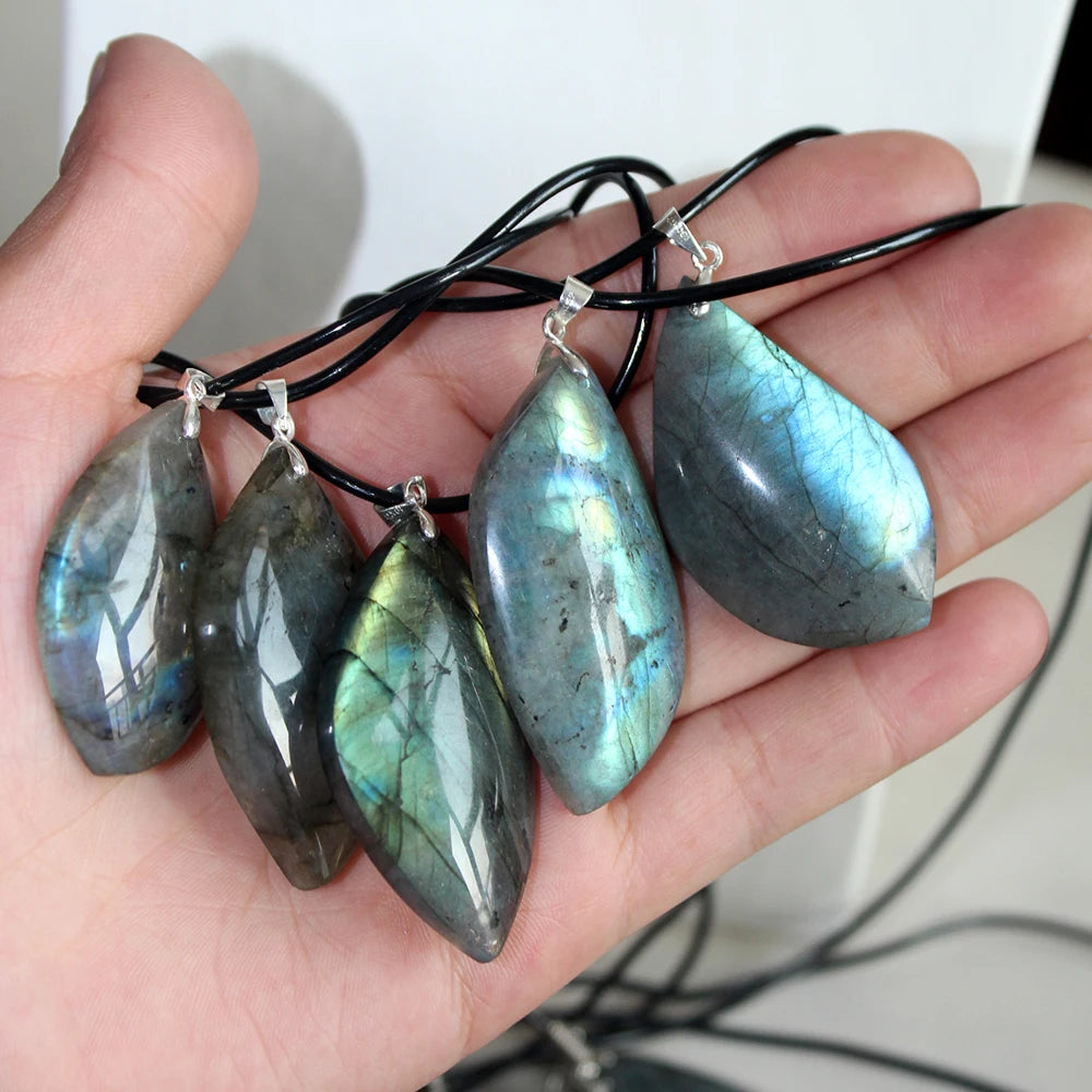 Labradorite crystal pendant