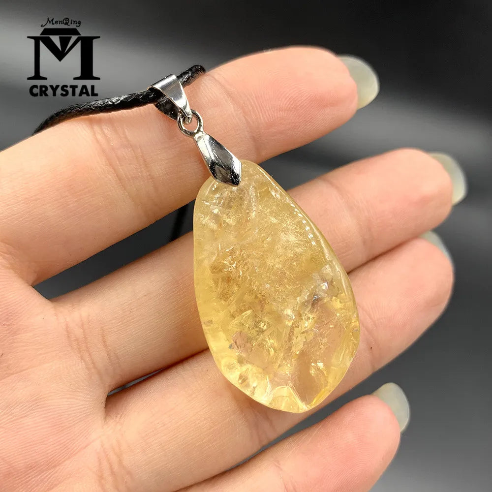 Citrine crystal pendant