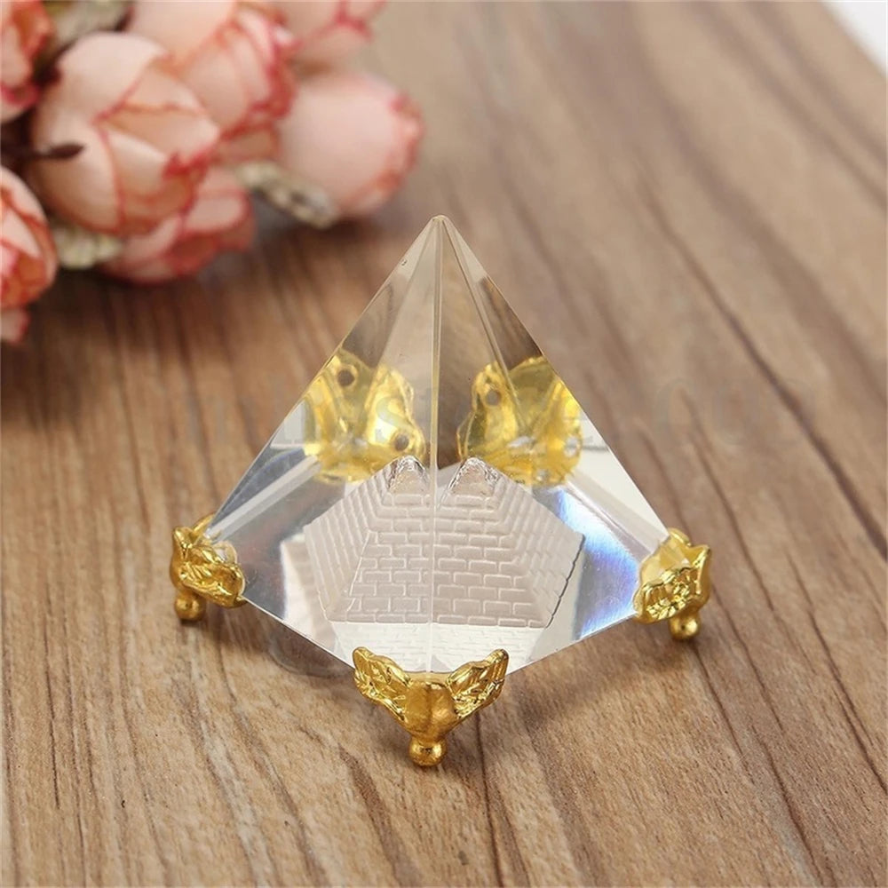 Crystal transparent pyramid