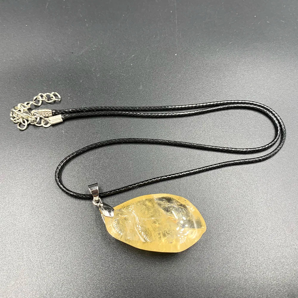 Citrine crystal pendant