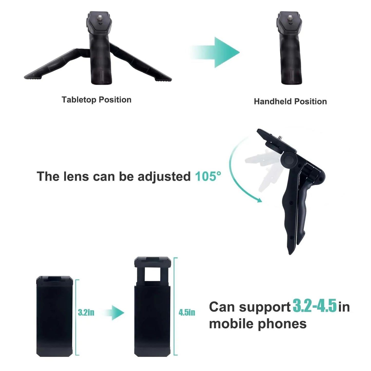 Smartphone Vlogging Kit for iPhone and Android with Tripod and Mini Microphone - Vlogging Starter Kit for TikTok, Live Streaming and YouTube Product Description: 