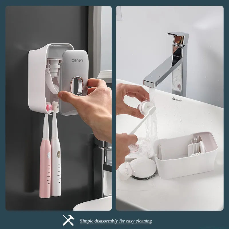 A set of bathroom accessories