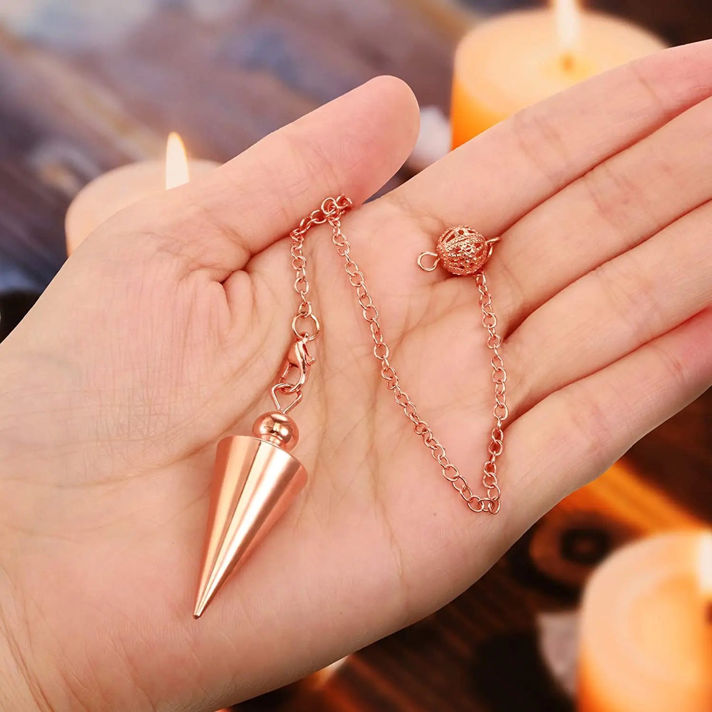 A metal pendulum