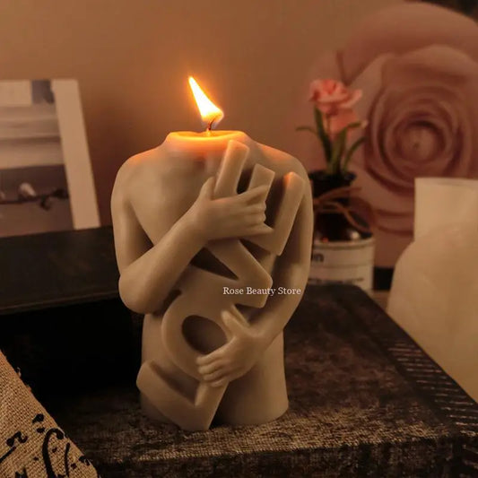 Silicone Candle Molds Resin Men and Women Body Mould Shape Ice Cream Mold Decorative Gypsum Body Valentines Gift
