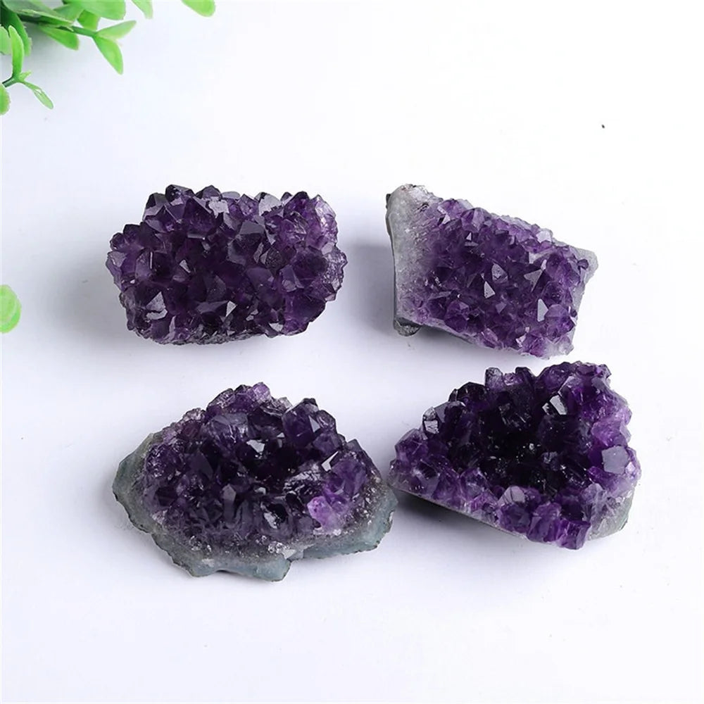 1pc Natural Crystals Amethyst Ore Raw Stone Purple Cluster Druzy Geode Mineral Rock Healing Crystal Point Energy Wand Crafts