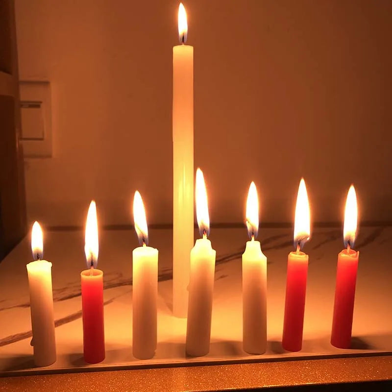 Red and white candles