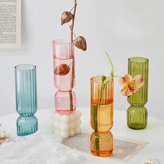 Nordic Glass Vase Arrangement Spherical Art Flower Ornaments Vases Flowerpot Birthday Gift Modern Home Living Room Decoration