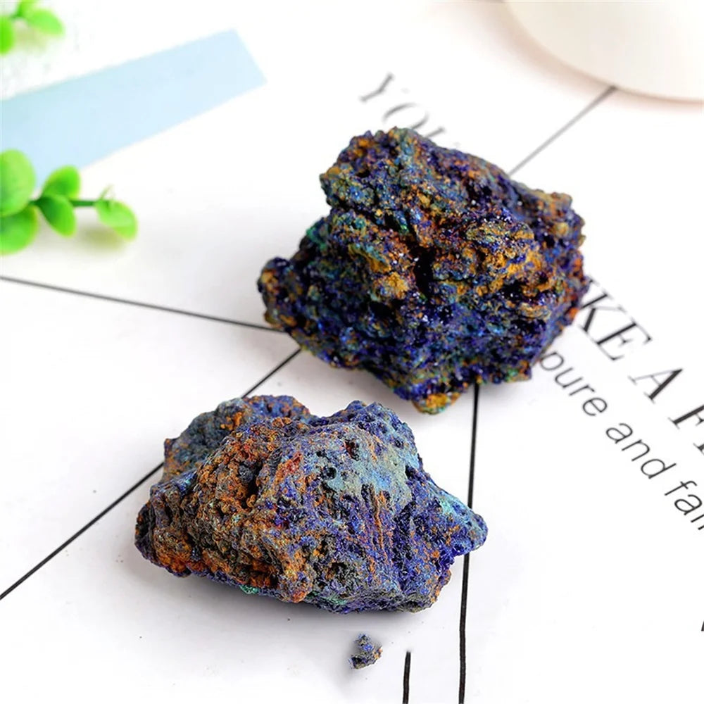 Natural Copper Ore Rare Small Pieces of Silicon Carbide Mineral Crystal Stone Ornaments Teaching Specimen Fish Tank Home Decorat