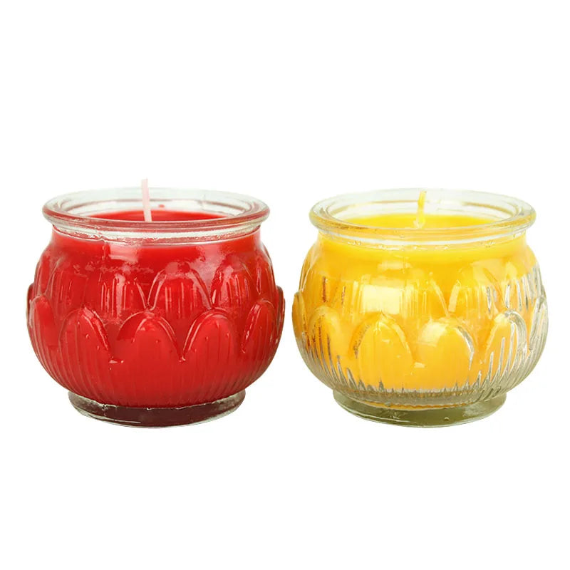 red/yellow candles for spiritual ceremonies