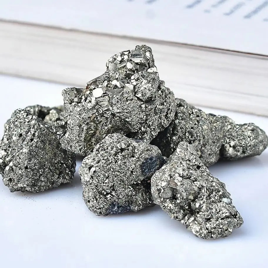 200g Natural pyrite raw stone stone crystal cluster rock mineral energy home decoration Mineral decoration specimen collec