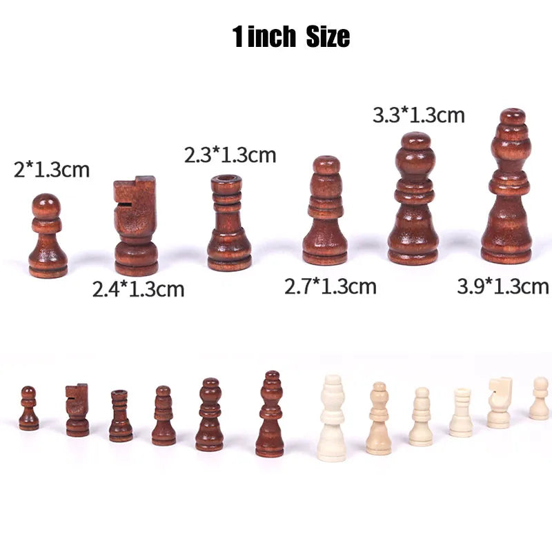 A complete wooden chess set