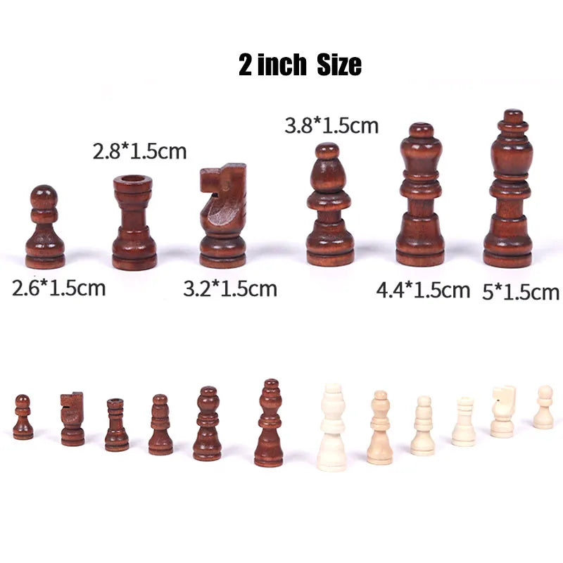 A complete wooden chess set