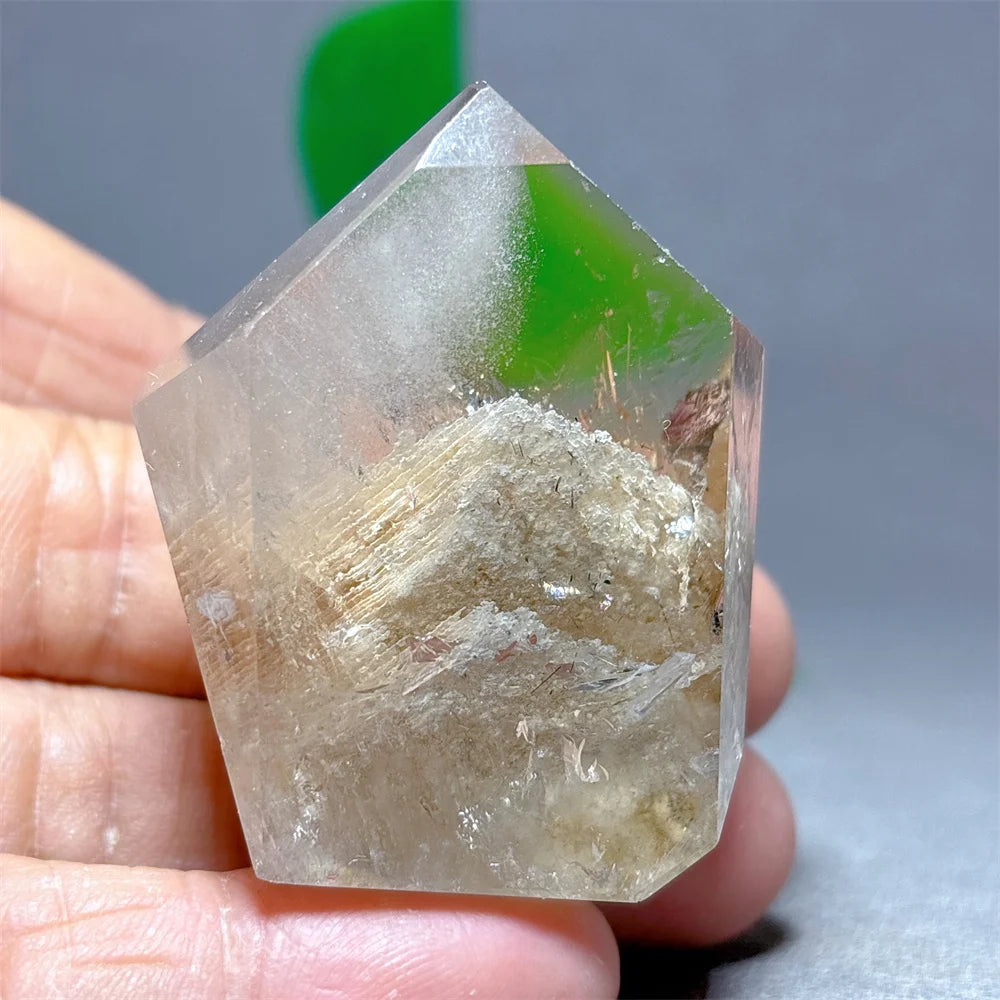 Natural quartz crystal - home design, relaxation, meditation