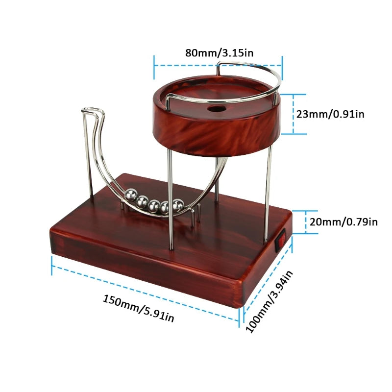 Inertial Motion Wooden Art Machine: Creative Automatic Kinetic Perpetual Machine - Home Decorative Endless Jumping Toy 