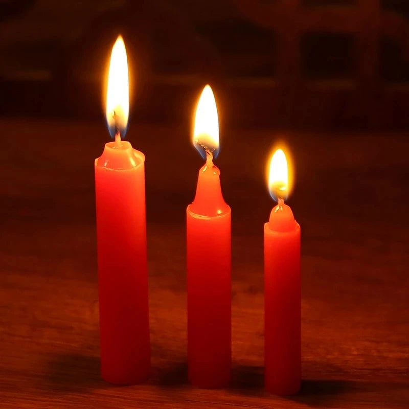 Red and white candles