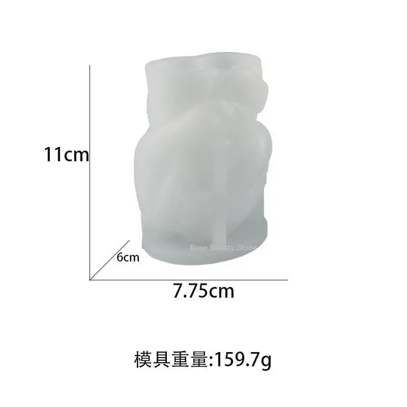 Silicone Candle Molds Resin Men and Women Body Mould Shape Ice Cream Mold Decorative Gypsum Body Valentines Gift