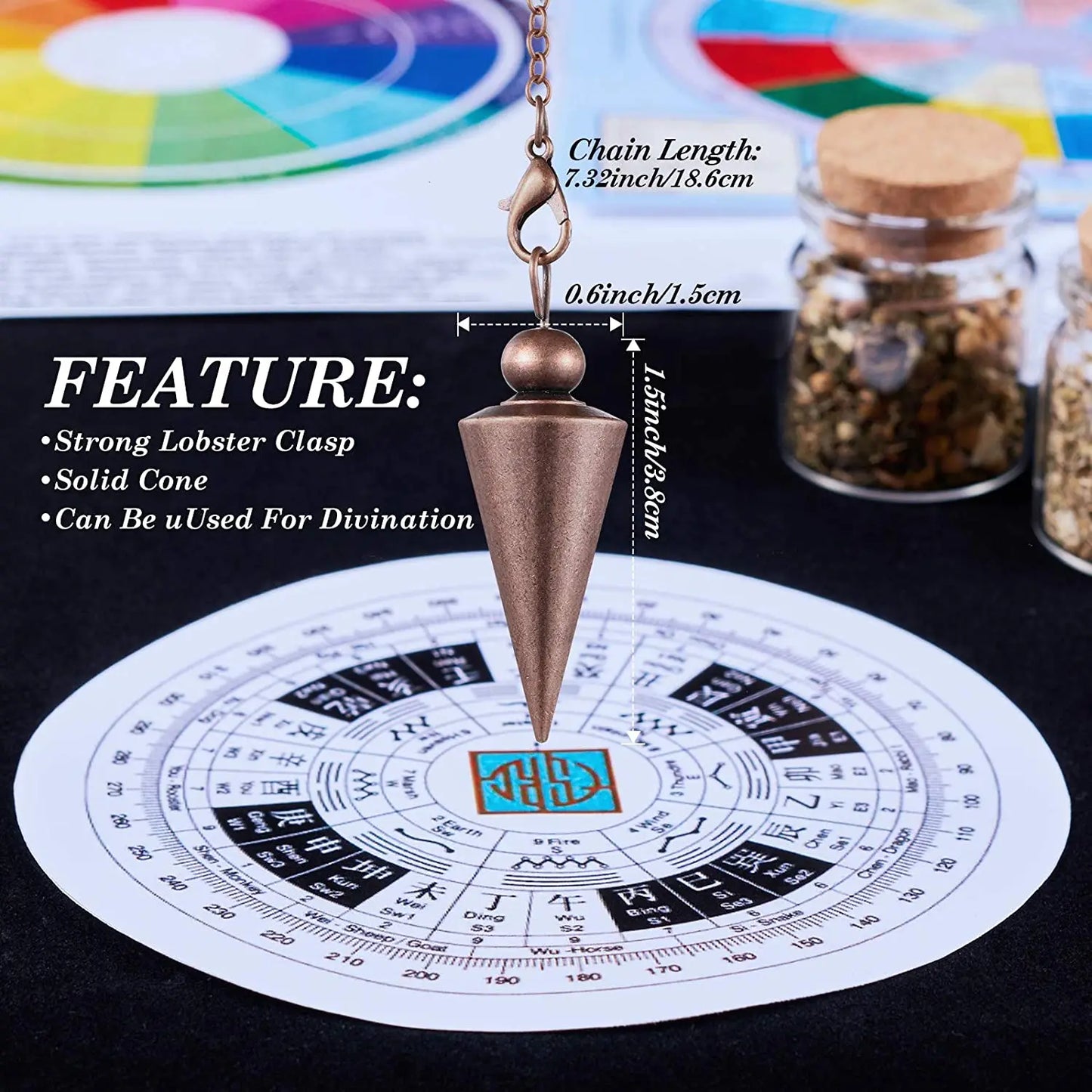 A metal pendulum