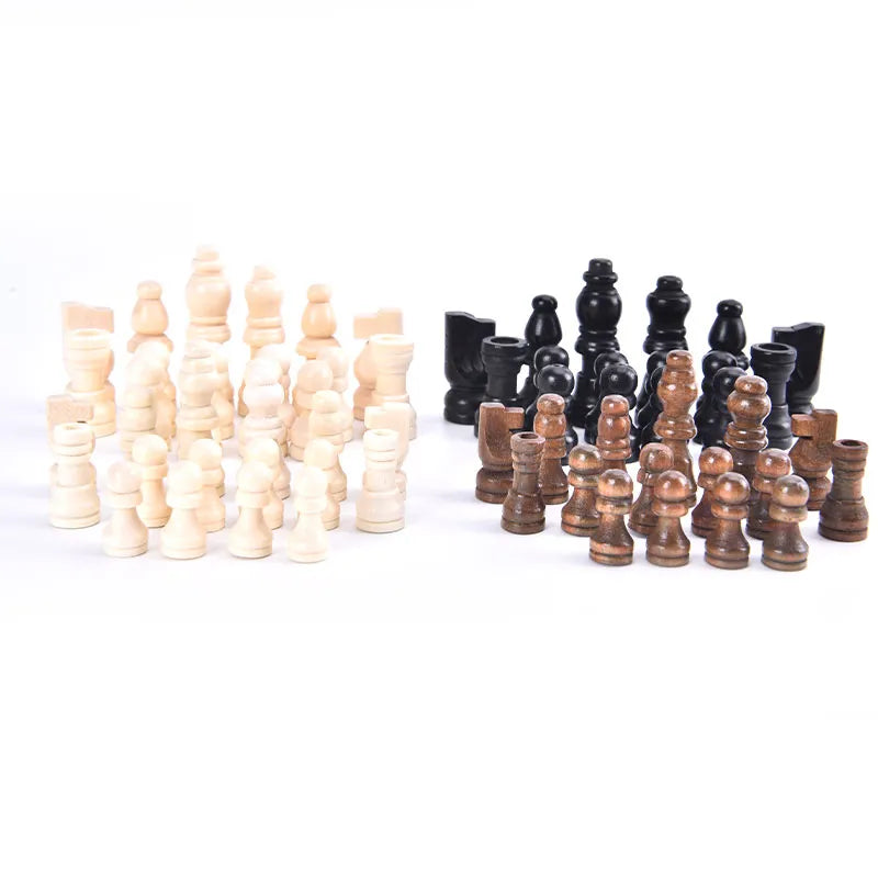 A complete wooden chess set