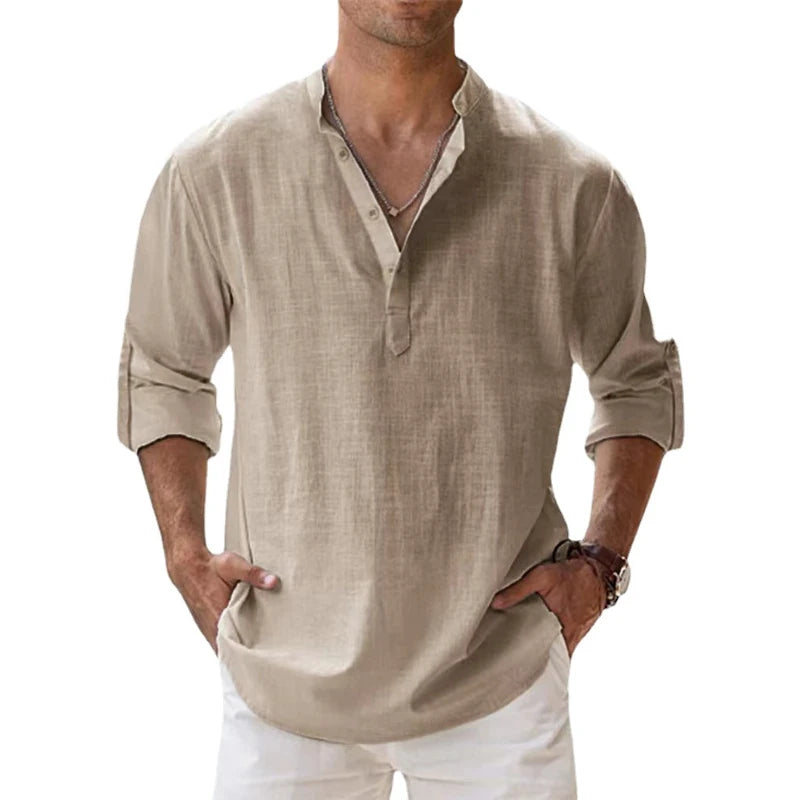 New cotton and linen shirts for men