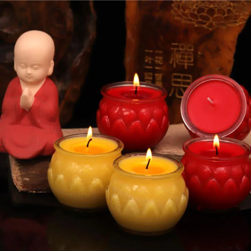 red/yellow candles for spiritual ceremonies