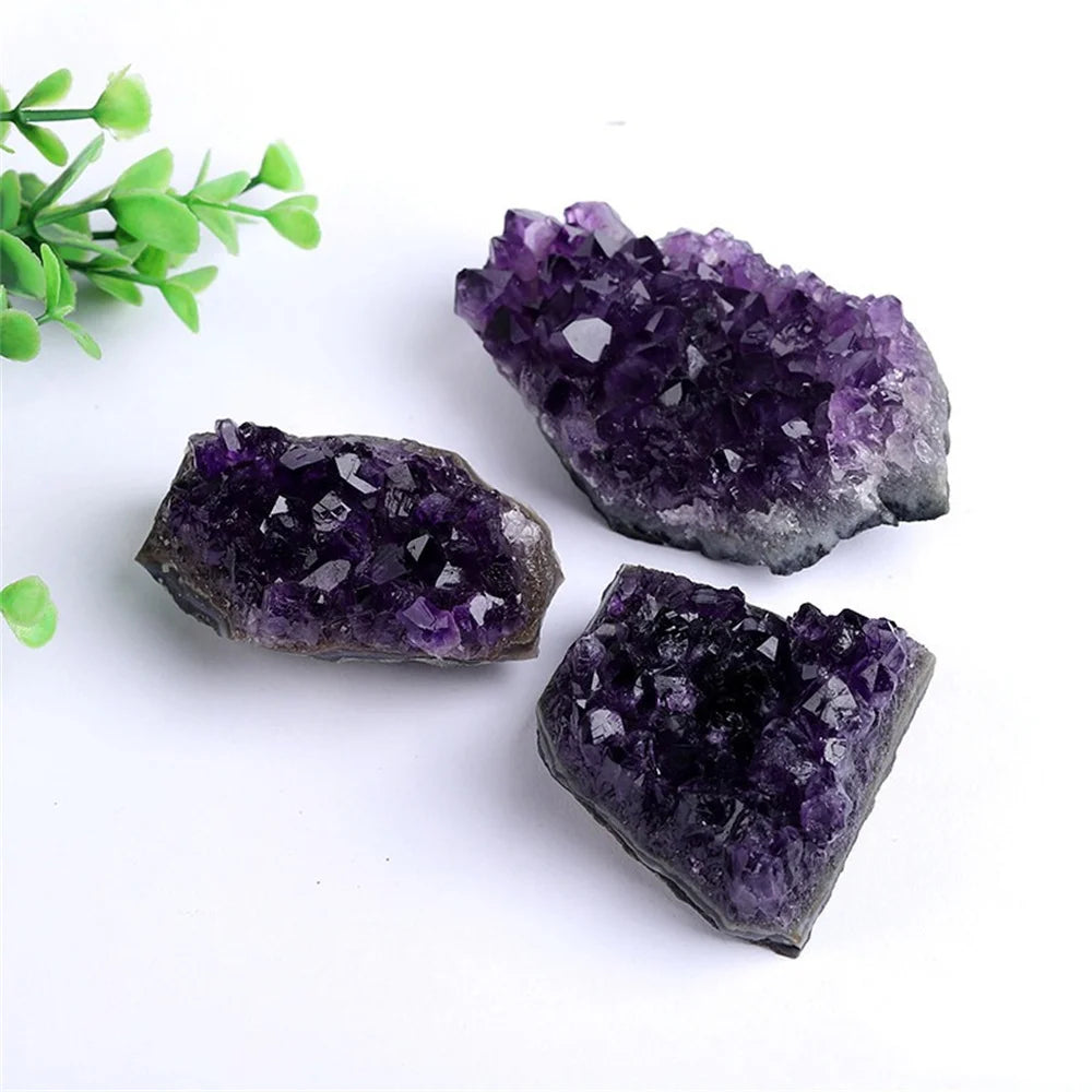 1pc Natural Crystals Amethyst Ore Raw Stone Purple Cluster Druzy Geode Mineral Rock Healing Crystal Point Energy Wand Crafts