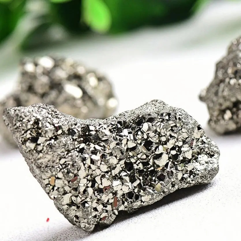 200g Natural pyrite raw stone stone crystal cluster rock mineral energy home decoration Mineral decoration specimen collec