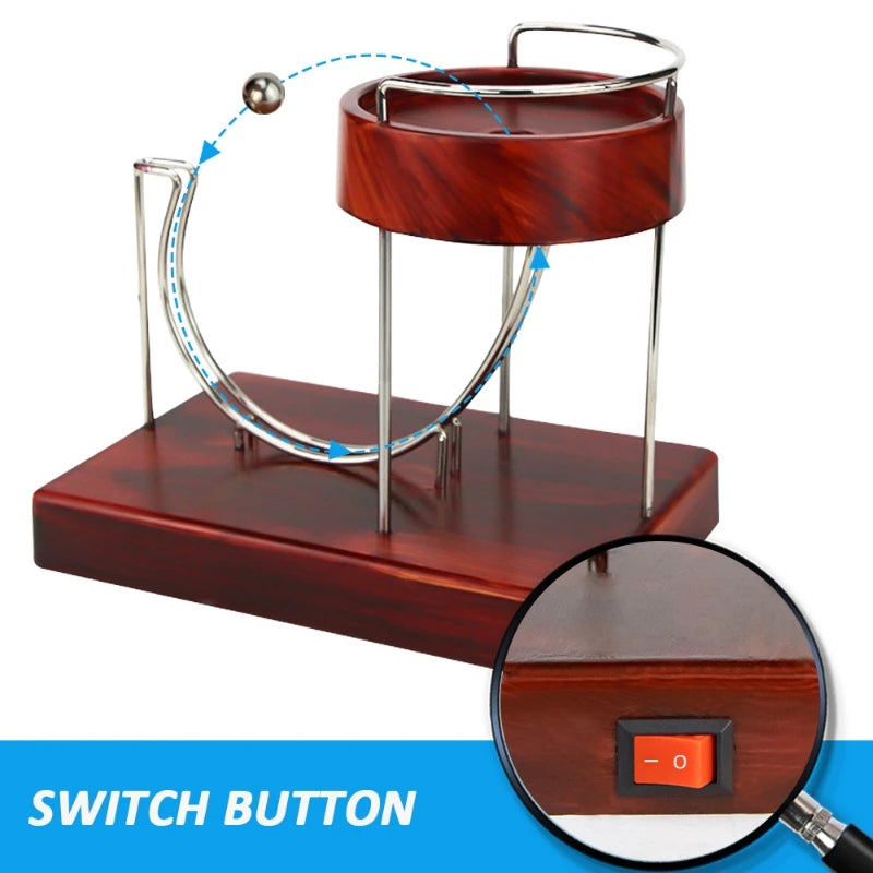 Inertial Motion Wooden Art Machine: Creative Automatic Kinetic Perpetual Machine - Home Decorative Endless Jumping Toy 