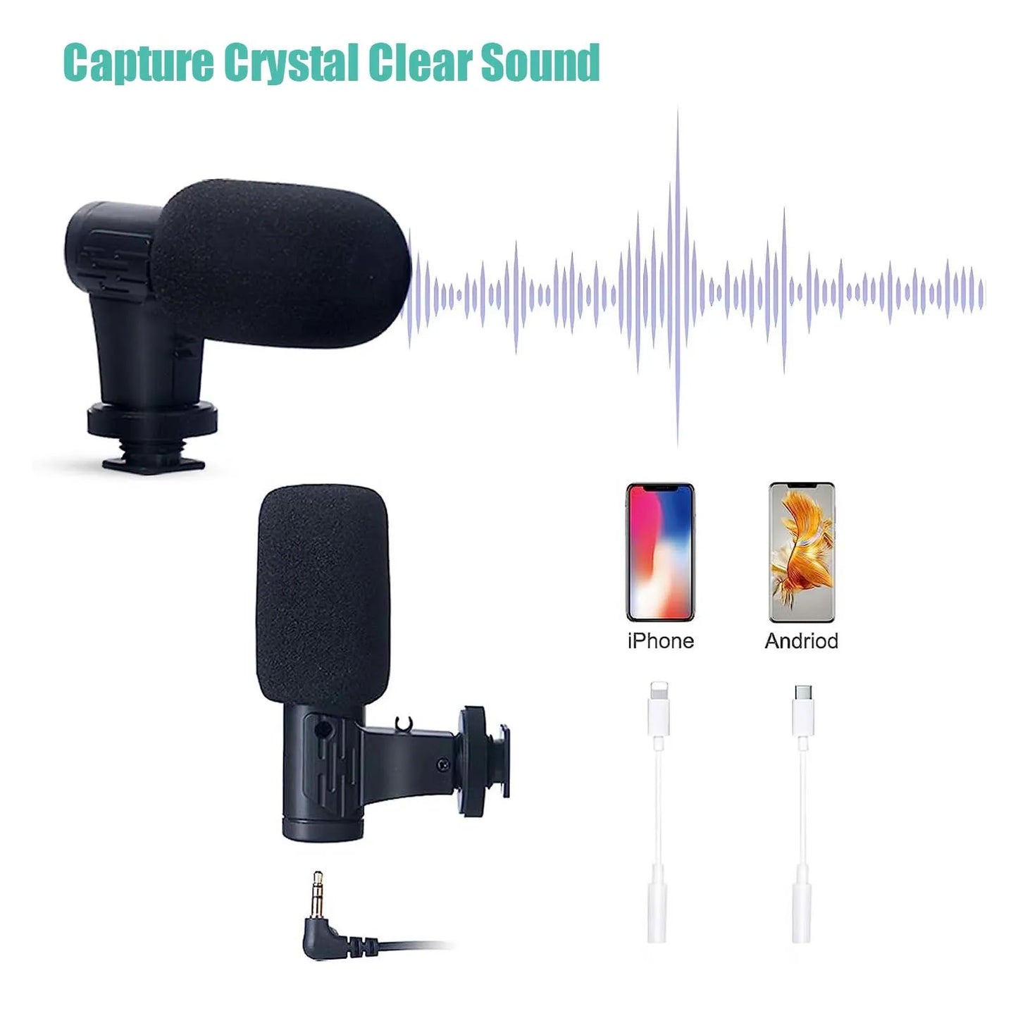 Smartphone Vlogging Kit for iPhone and Android with Tripod and Mini Microphone - Vlogging Starter Kit for TikTok, Live Streaming and YouTube Product Description: 