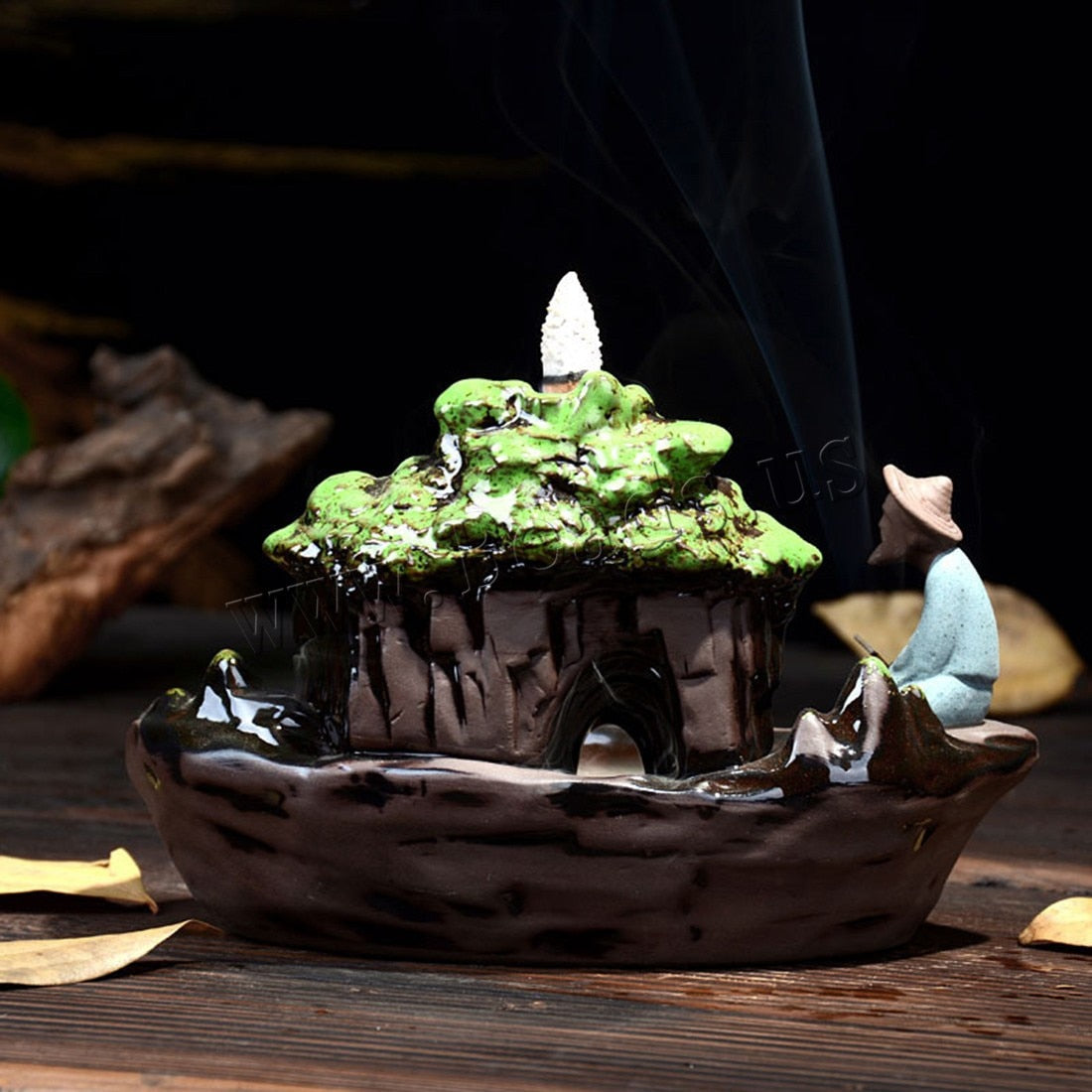 Smoke waterfall incense burner