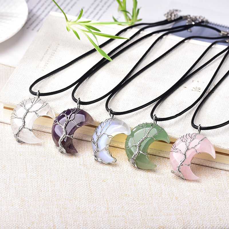 Natural crystal pendant