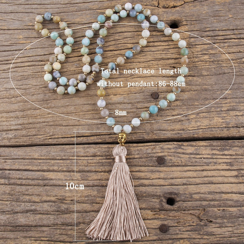 Amazonite stone necklace