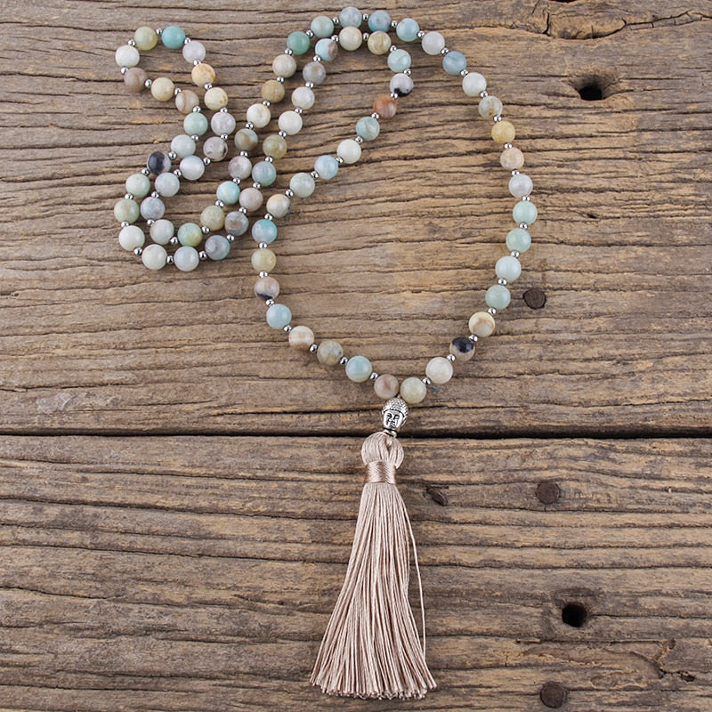 Amazonite stone necklace