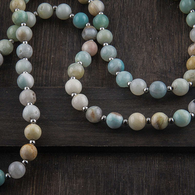 Amazonite stone necklace