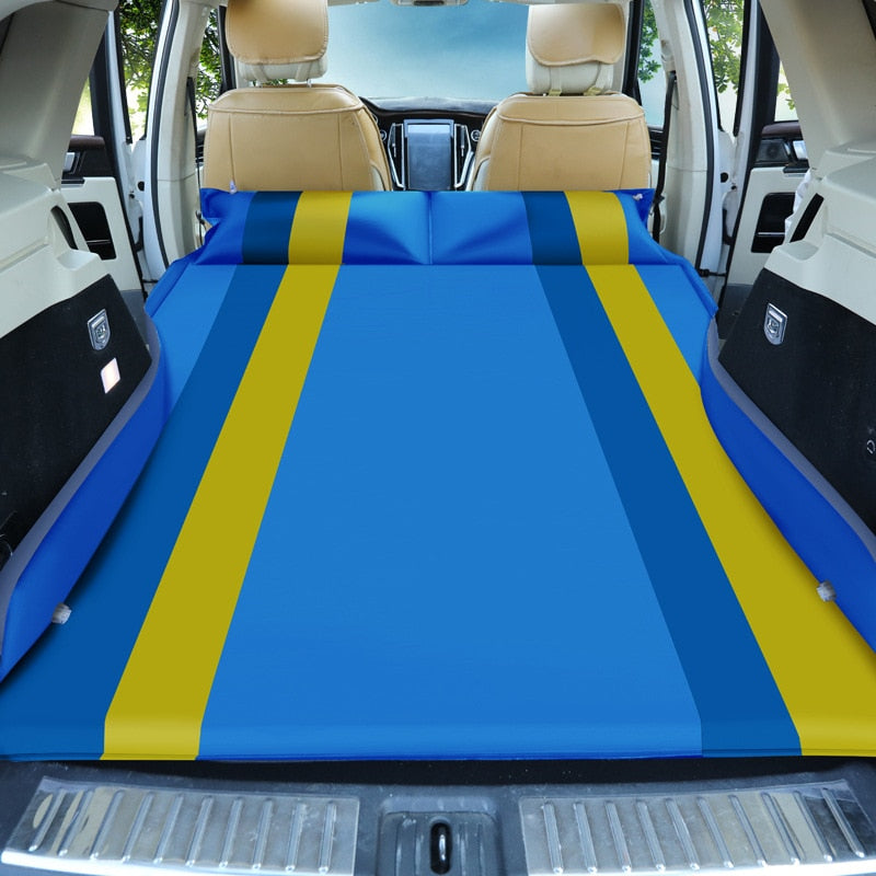 An inflatable bed for the car