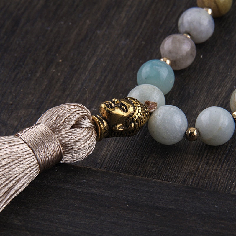 Amazonite stone necklace