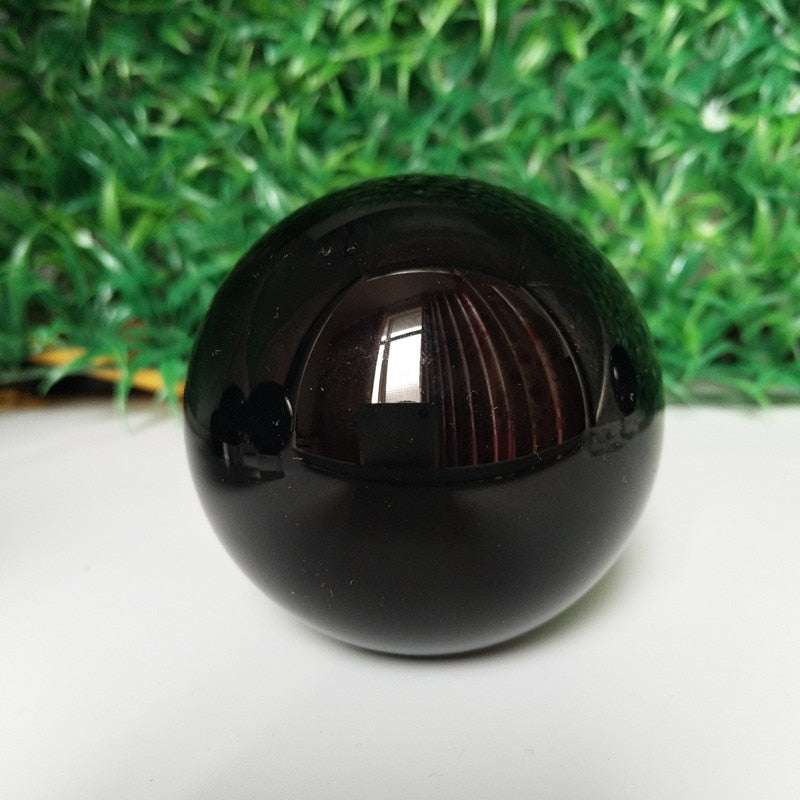 ball in natural obsidian