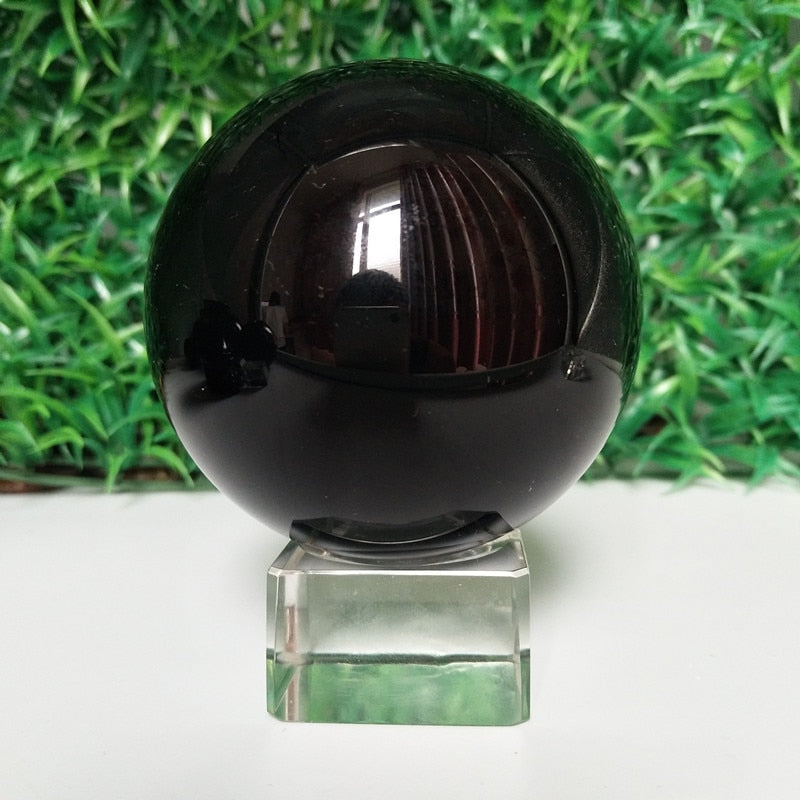 ball in natural obsidian