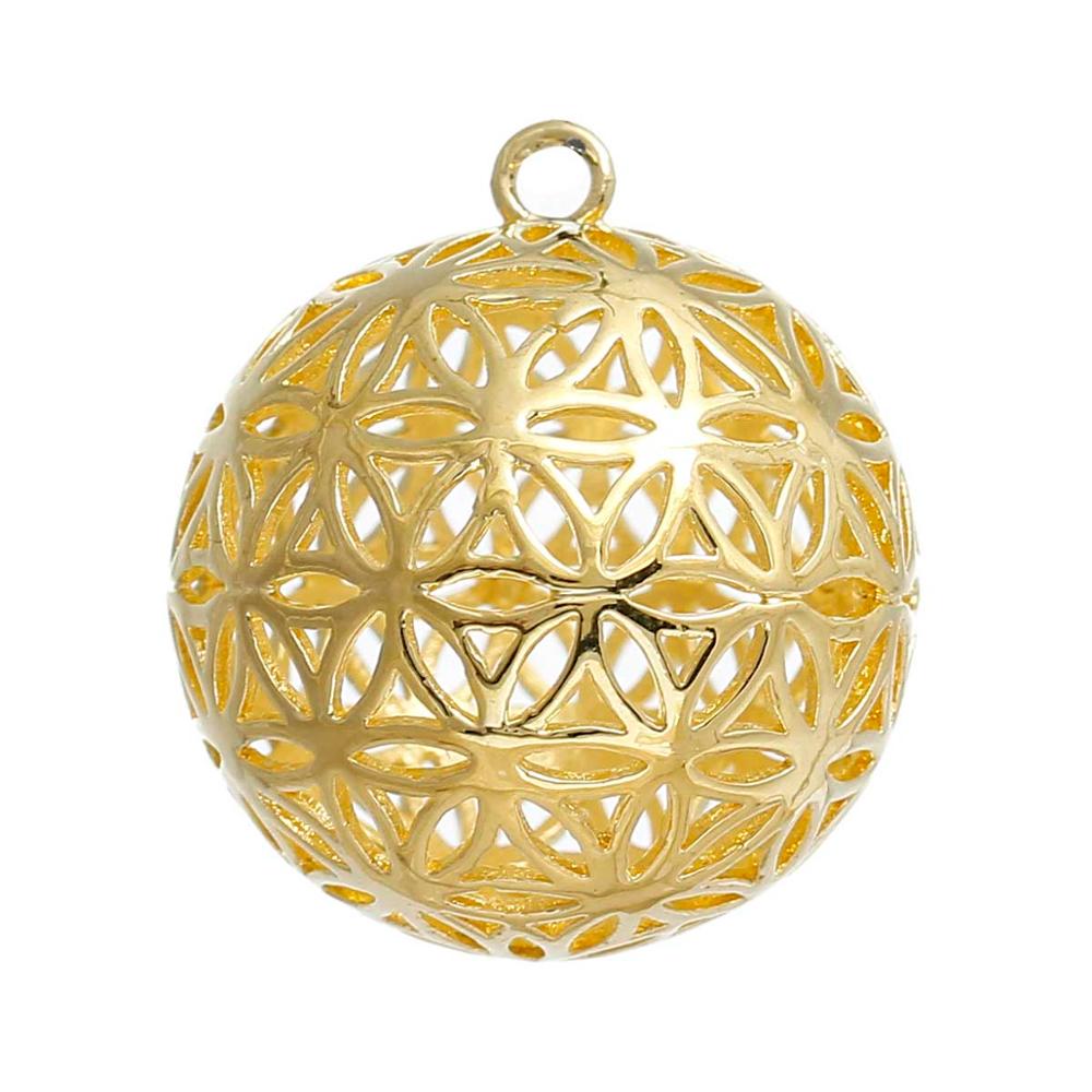 The flower of life pendants are round