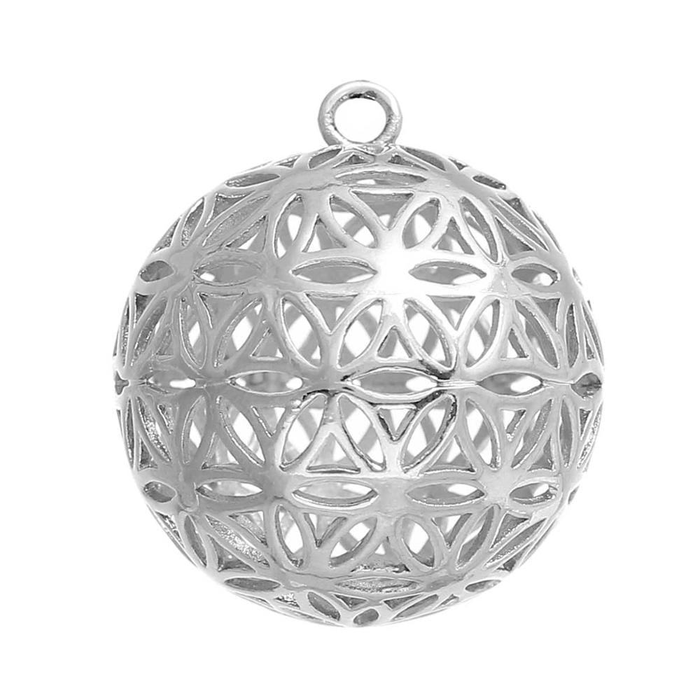 The flower of life pendants are round