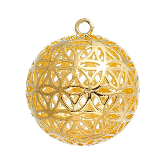 The flower of life pendants are round