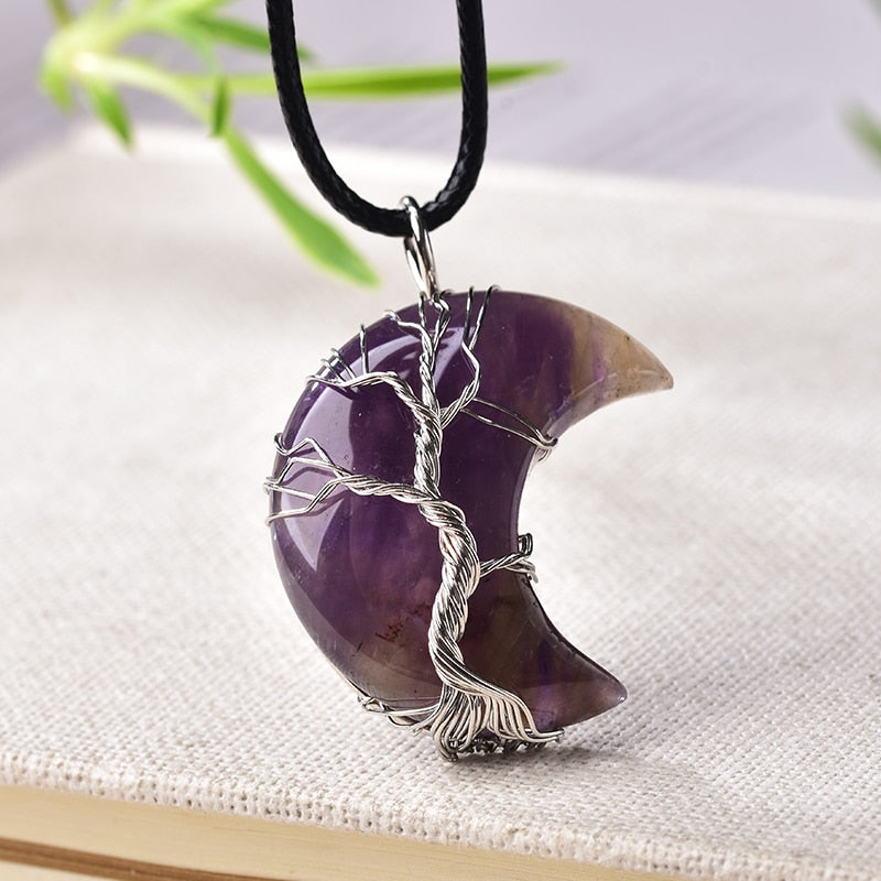 Natural crystal pendant