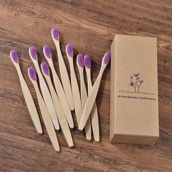 A bamboo toothbrush