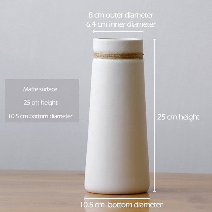 Matte ceramic vase